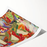 Extra large wall art featuring line art flowers in monochrome, printed on rolled canvas, ideal for large living room decor.