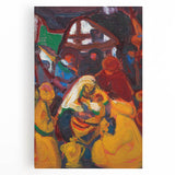 Large black and white abstract print on stretched canvas, suitable for kitchen wall art.