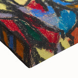 Large art featuring a black and white landscape painting on stretched canvas, ideal for bedroom wall decor.