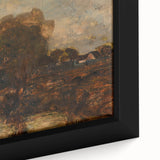 Extra large framed canvas featuring textured black wall art with colorful abstract shapes, ideal for living room decor.