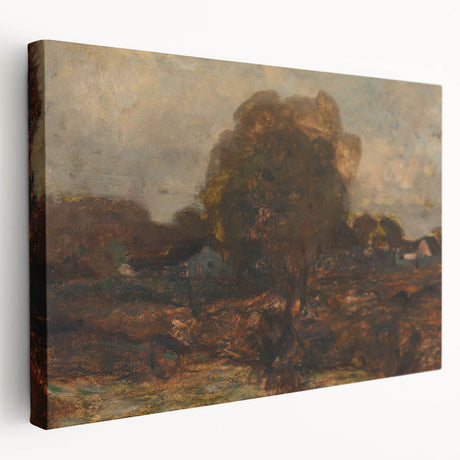 Abstract avant-garde design by Adolf Holzel in muted tones on a large stretched canvas, suitable for kitchen wall art.