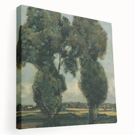 Abstract design by Adolf Holzel in muted earth tones on a large stretched canvas, suitable for kitchen wall art.