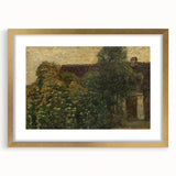 Extra large abstract art print featuring textured, swirling patterns in muted earth tones, framed in gold.