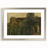 Textured abstract art print in muted earth tones on a framed canvas, ideal for modern bedroom ambiance.