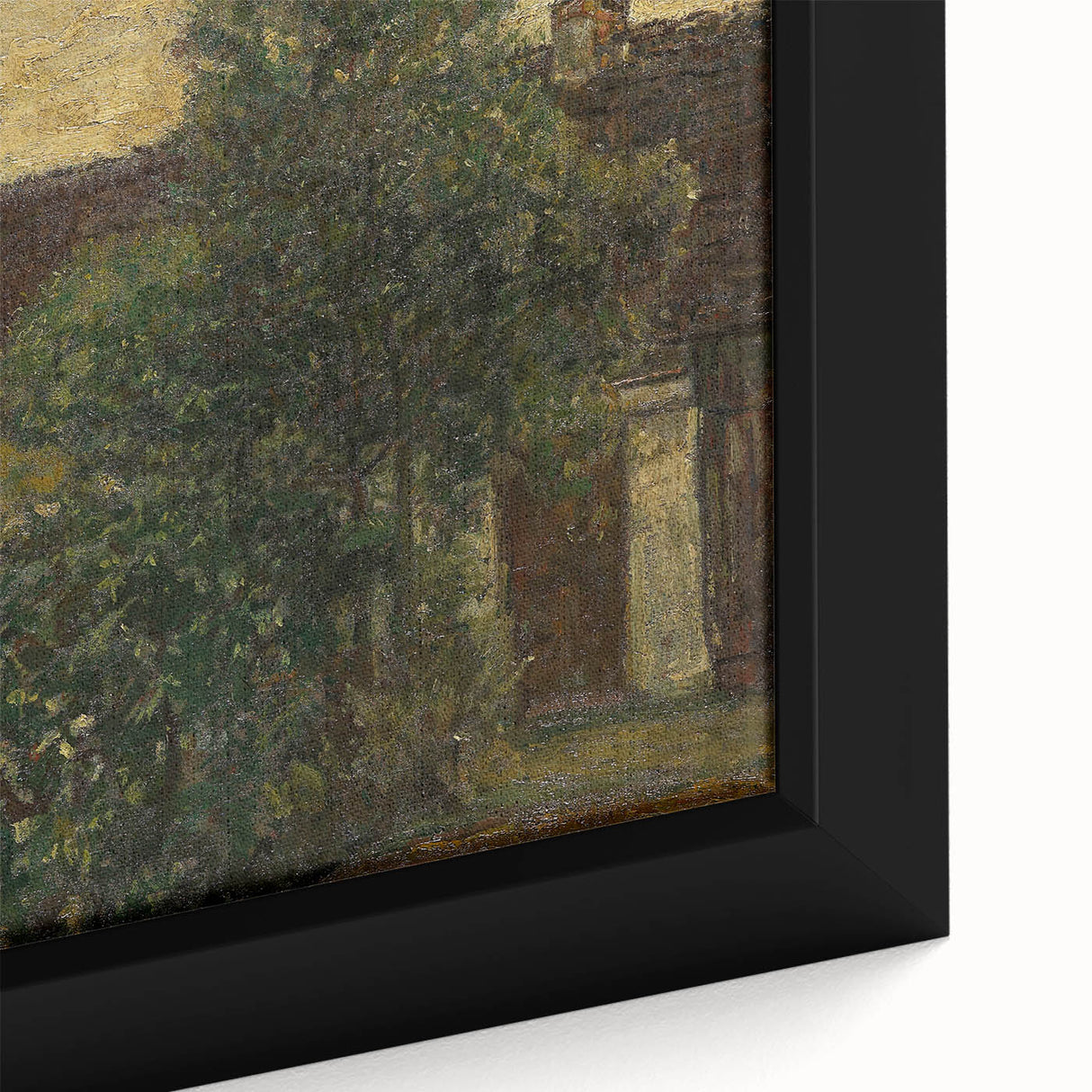 Extra large framed canvas featuring textured, colorful abstract design on a black background, ideal for living room decor.
