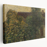 Abstract design in muted earth tones on stretched canvas, suitable for kitchen wall art.