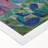 Art Deco poster featuring geometric shapes in muted gold and black, on rolled canvas, suitable for dining room walls.