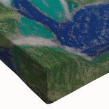 Large art depicting a black and white landscape painting on stretched canvas, suitable for bedroom wall decor.