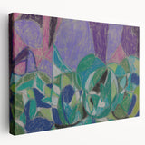 Abstract design by Adolf Holzel in muted colors on stretched canvas, ideal for kitchen wall art.