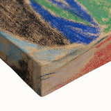 Large art depicting a black and white landscape painting on stretched canvas, suitable for bedroom wall decor.