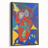 Black and white landscape painting on framed canvas featuring vintage poster art style, suitable for bedroom decor.