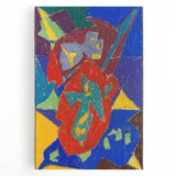 Black and white abstract design on large stretched canvas, ideal for kitchen wall art.