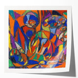 Extra large floral art on glossy print, featuring soft pastel hues, ideal for dining room or classy bathroom decor.