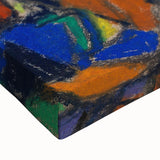 Large art black and white landscape painting on canvas, featuring a minimalistic mountain range, suitable for bedroom decor.