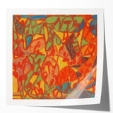Extra large floral art print on glossy photo paper, featuring soft pastel colors and abstract design.