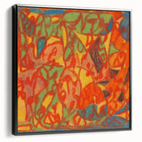 Black and white vintage poster art of a landscape on framed canvas, suitable for bedroom decor.