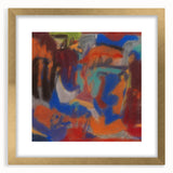 Extra large abstract art print with textured design in muted earth tones on a framed canvas, ideal for living room decor.