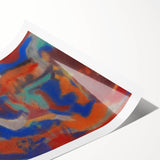 Extra large wall art featuring line art flowers in black on white, rolled print format.