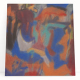 Black and white abstract design on large stretched canvas, ideal for kitchen wall art or bedroom ambiance.