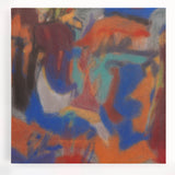 Large black and white abstract art on stretched canvas, featuring geometric shapes, suitable for kitchen wall art.