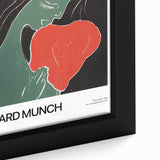 Extra large framed canvas featuring a close-up of a textured, colorful abstract design on a black background.