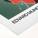 Art deco poster featuring a monochrome Edvard Munch design on rolled canvas, suitable for dining room walls.
