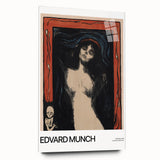 Large abstract wall art on acrylic glass with swirling blue and gray tones, suited for bedroom or dining room decor.