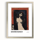 Textured abstract art print in muted earth tones on a framed canvas, suitable for bedroom art.