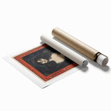 Extra large rolled print of Edvard Munch's floral art in muted colors, ideal for classy bathroom wall art.