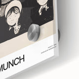 Acrylic print of large abstract wall art featuring mid-century modernist designs in muted tones, ideal for dining room art.