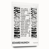 Edvard Munch inspired large abstract wall art on acrylic glass, featuring swirling blue and gray tones.