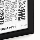 Extra large framed canvas featuring a close-up of a black textured artwork with colorful abstract details.