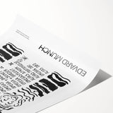 Extra large wall art featuring line art flowers in black and white on rolled canvas, ideal for large living room spaces.