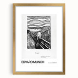 Extra large abstract art print featuring textured swirls in muted earth tones, framed in gold, ideal for living room decor.