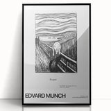 Large abstract wall art featuring mid-century modernist design in muted colors on a framed acrylic panel.