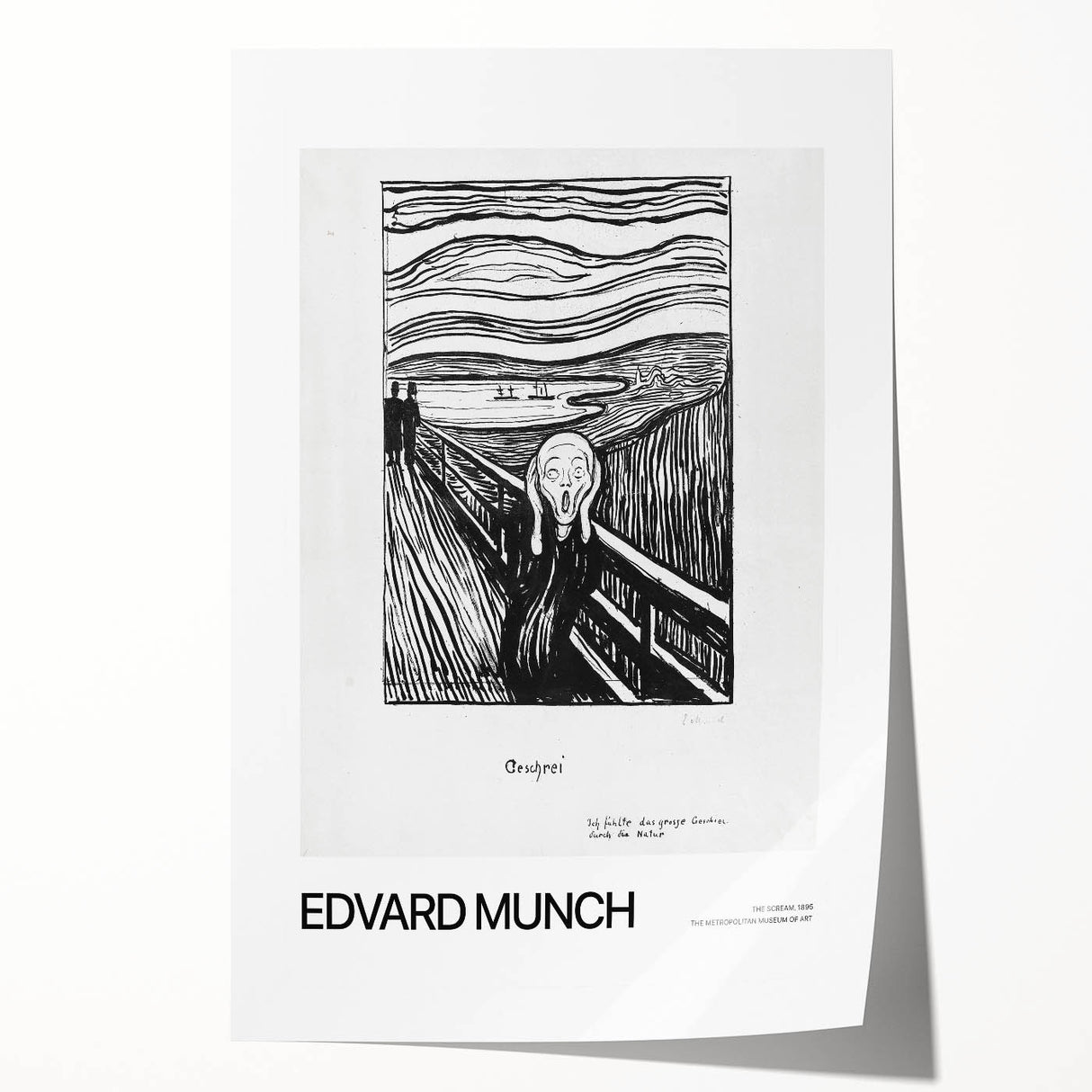 Extra large rolled print of Edvard Munch's floral art in vibrant colors, ideal for art wall dining room or bathroom.