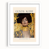 Abstract art print of swirling gold and blue patterns on a white framed canvas, ideal for dining room or bedroom decor.