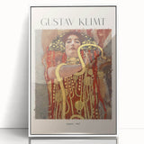 Acrylic print of a Gustav Klimt-inspired modern art piece in gold and black tones, ideal for nursery wall art.