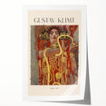 Extra large rolled print featuring Gustav Klimt's floral designs in muted gold and black tones.