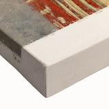 Black and white landscape painting on stretched canvas featuring a minimalist design, ideal for bedroom wall art.