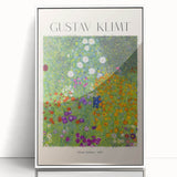 Art deco poster featuring Gustav Klimt's design, framed acrylic, with muted gold and black tones, ideal for nursery wall art.