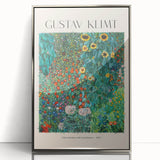 Mid-century modernist art by Gustav Klimt in acrylic, featuring geometric patterns and gold tones.