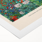 Art Deco poster of a Gustav Klimt design on rolled canvas, featuring golden tones and intricate patterns.