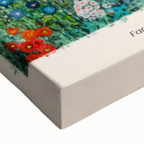 Large art depicting a black and white Gustav Klimt landscape on stretched canvas, suitable for bedroom wall placement.