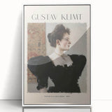 Art deco poster featuring a Gustav Klimt design in gold and black tones on white acrylic, ideal for nursery wall art.