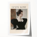 Extra large rolled print of Gustav Klimt's floral art in muted gold and green tones, ideal for art wall dining room.