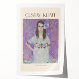 Gustav Klimt style floral design on extra large rolled canvas, featuring gold and earth tones.