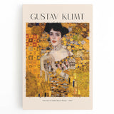 Large black and white abstract canvas depicting a Gustav Klimt-inspired design, ideal for kitchen wall art.