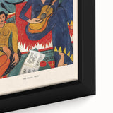 Extra large framed canvas featuring a textured, colorful abstract design by Henri Matisse, suitable for living room decor.