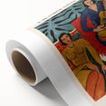 Art deco poster featuring a colorful Henri Matisse design on rolled canvas, ideal for nursery wall art or dining room.